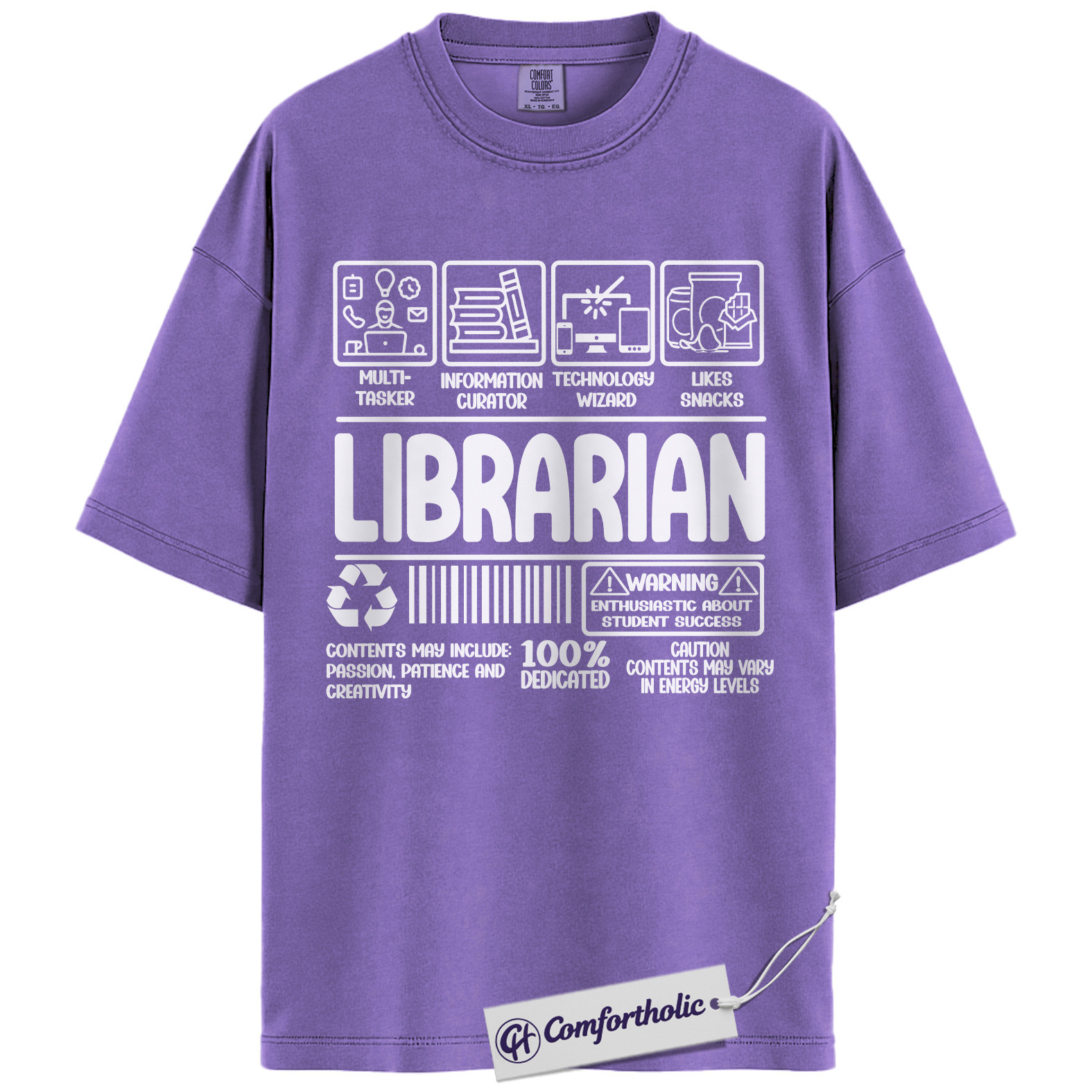 Funny Librarian Shirt, Educational Worker T-Shirt, Library Staff Graphic Tee, Cute Gift for Teachers and Book Lovers, Comfort Colors Shirt - Image 20