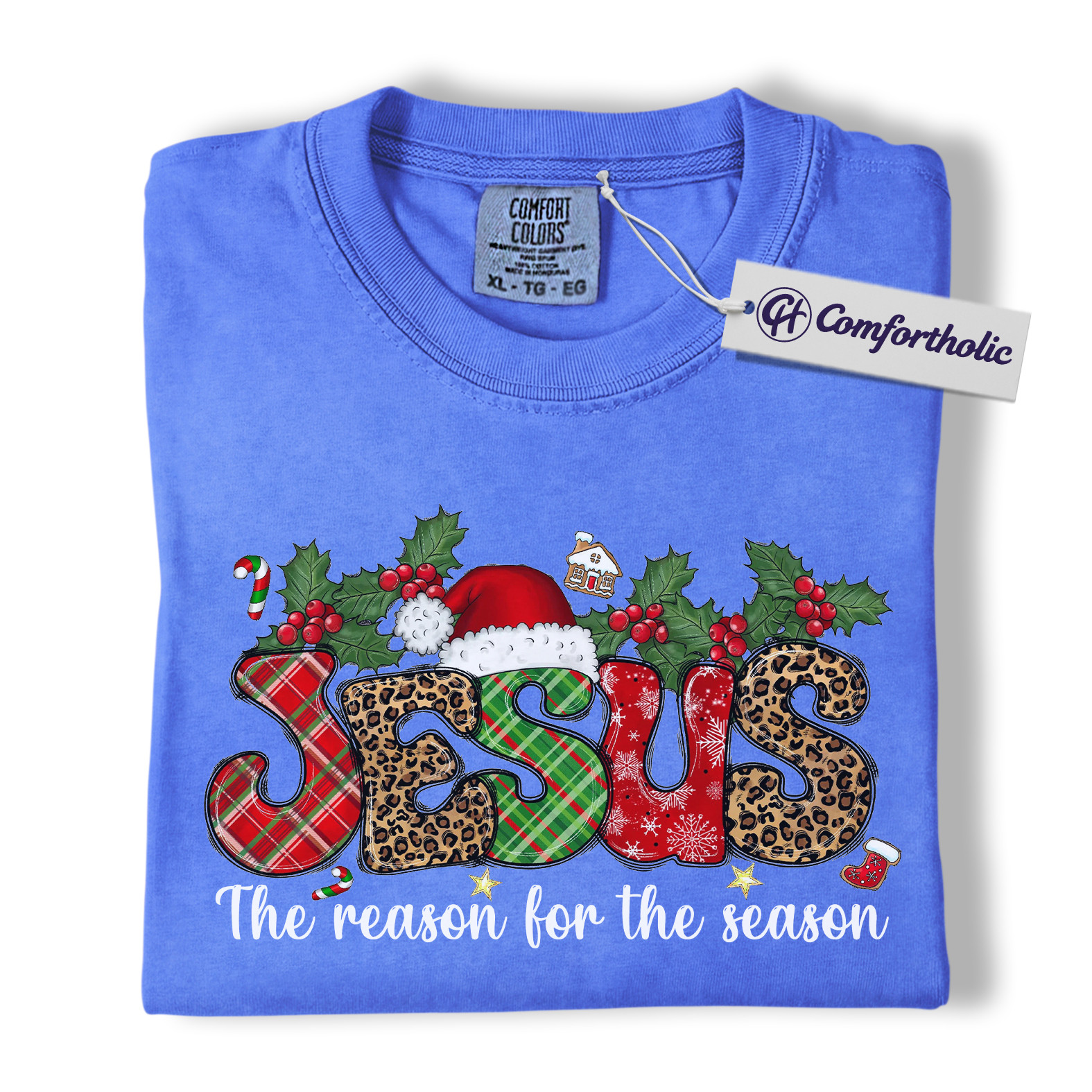 Jesus The Reason for The Season Shirt, Christian Christmas T-Shirt, Faith-Based Holiday Graphic Tee, Religious Festive Gift for Believers, Christmas Comfort Colors Shirt - Image 12