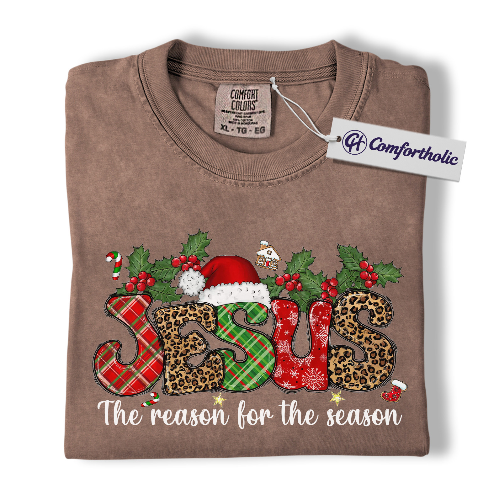 Jesus The Reason for The Season Shirt, Christian Christmas T-Shirt, Faith-Based Holiday Graphic Tee, Religious Festive Gift for Believers, Christmas Comfort Colors Shirt - Image 18