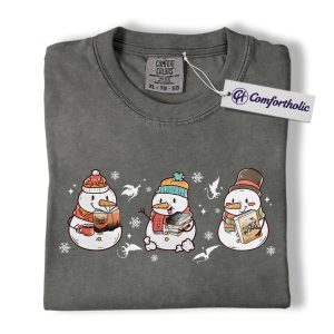 Alternative view of Fourth Wing Christmas Shirt, Iron Flame Book Lover T-Shirt, Fantasy Dragon Reading Graphic Tee, Cute Bookish Holiday Gift for Readers, Christmas Comfort Colors Shirt