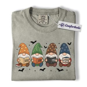 The Empyrean Series Shirt, Fourth Wing Iron Flame Onyx Storm T-Shirt, Cute Gnome Book Lover Graphic Tee, Fantasy Reading Gift for Readers, Christmas Comfort Colors Shirt