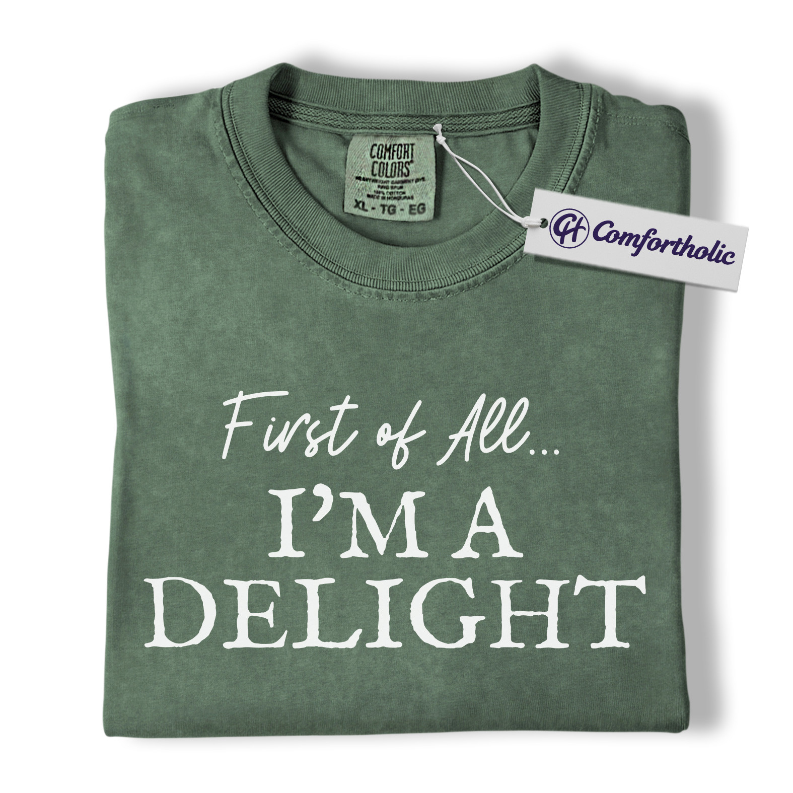 First of All I'm a Delight Shirt, Funny Quote T-Shirt, Sarcastic Sassy Saying Tee, Humorous Gift for Women, Comfort Colors Shirt - Image 5