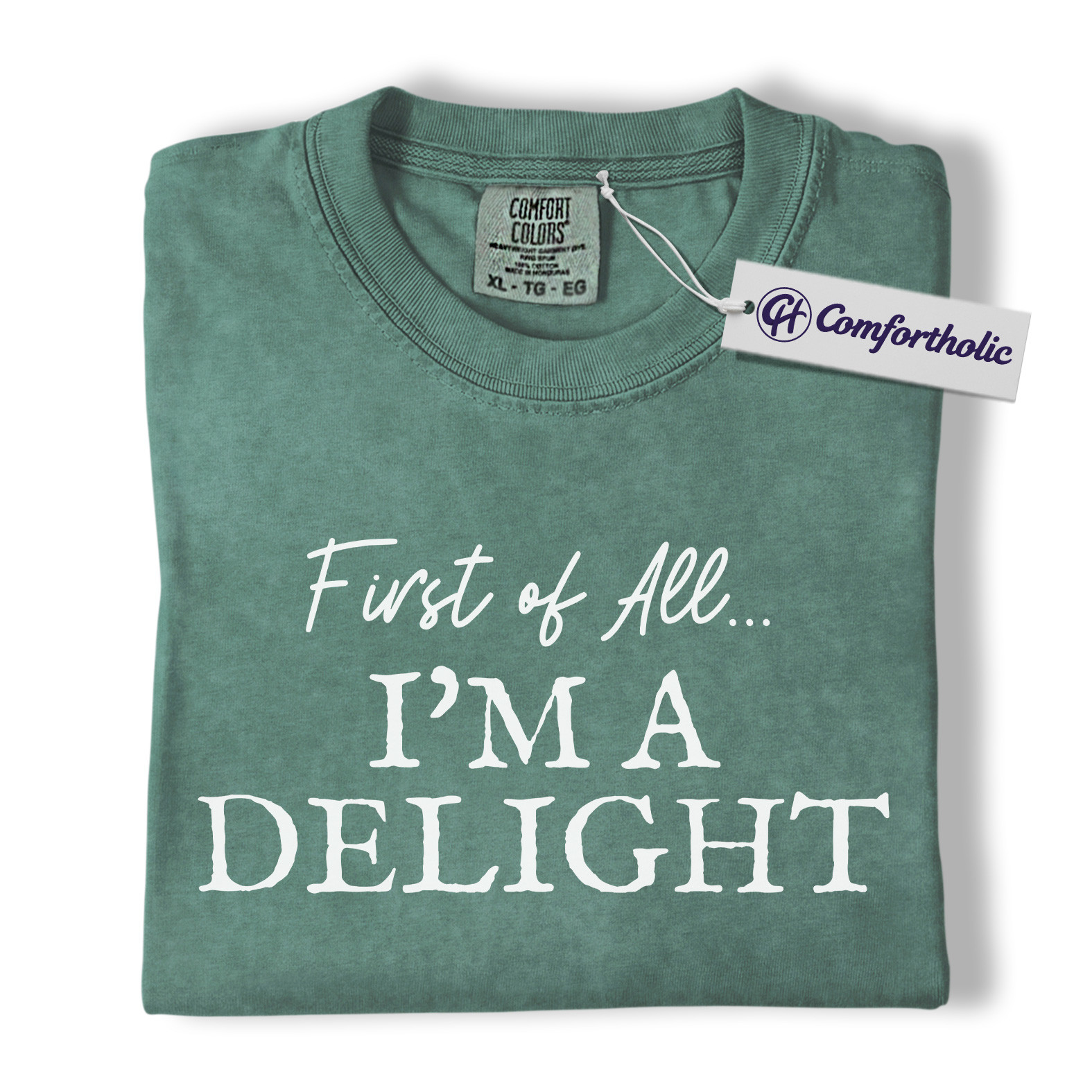 First of All I'm a Delight Shirt, Funny Quote T-Shirt, Sarcastic Sassy Saying Tee, Humorous Gift for Women, Comfort Colors Shirt - Image 10