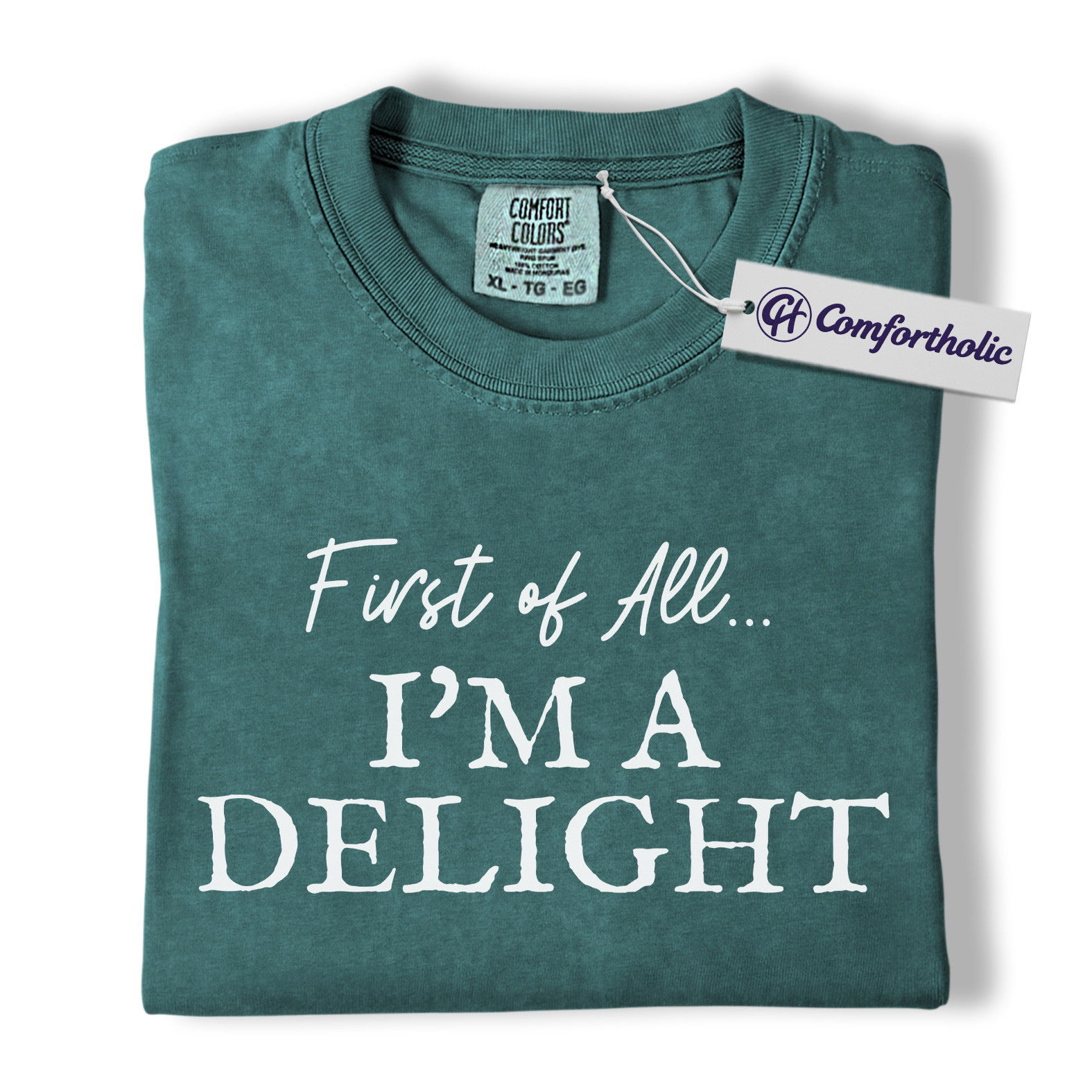 First of All I'm a Delight Shirt, Funny Quote T-Shirt, Sarcastic Sassy Saying Tee, Humorous Gift for Women, Comfort Colors Shirt - Image 11