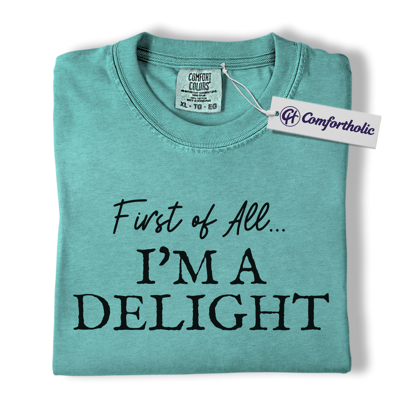 First of All I'm a Delight Shirt, Funny Quote T-Shirt, Sarcastic Sassy Saying Tee, Humorous Gift for Women, Comfort Colors Shirt - Image 13
