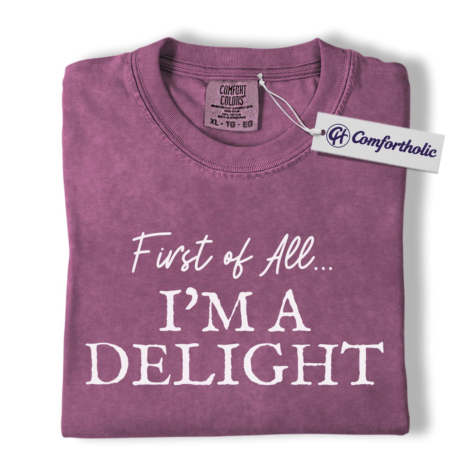 First of All I'm a Delight Shirt, Funny Quote T-Shirt, Sarcastic Sassy Saying Tee, Humorous Gift for Women, Comfort Colors Shirt - Image 15