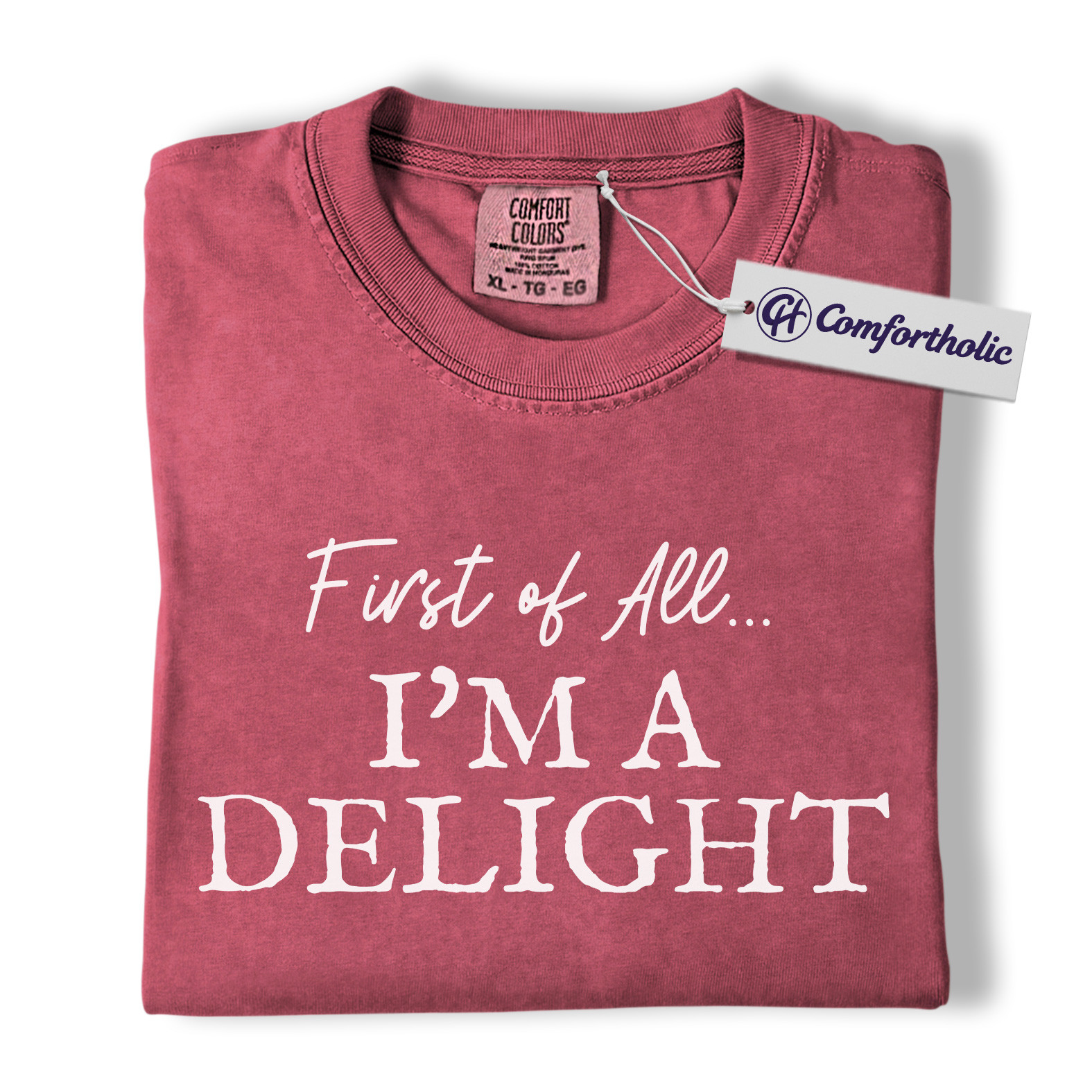 First of All I'm a Delight Shirt, Funny Quote T-Shirt, Sarcastic Sassy Saying Tee, Humorous Gift for Women, Comfort Colors Shirt - Image 18