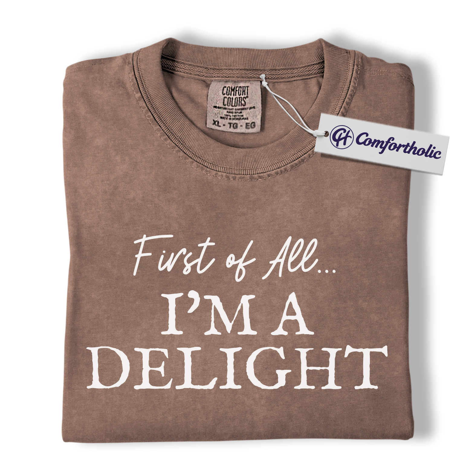 First of All I'm a Delight Shirt, Funny Quote T-Shirt, Sarcastic Sassy Saying Tee, Humorous Gift for Women, Comfort Colors Shirt - Image 19