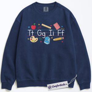 Alphabet Teacher Sweatshirt, Colorful Back to School Crewneck, Cute Kindergarten Graphic Pullover, Fun Elementary Educator Gift, Comfort Colors Sweatshirt
