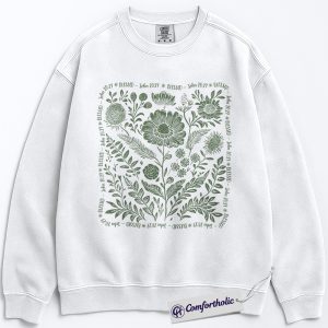 Blessed John 20:29 Sweatshirt, Christian Bible Verse Pullover, Floral Faith Graphic Crewneck, Religious Gift for Women of Faith, Comfort Colors Sweatshirt