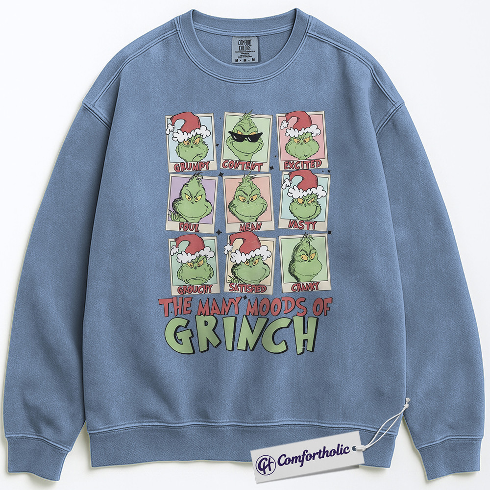 The Grinch Sweatshirt, Christmas Pullover, Animated Graphic Crewneck, Christmas Comfort Colors Sweatshirt - Image 5
