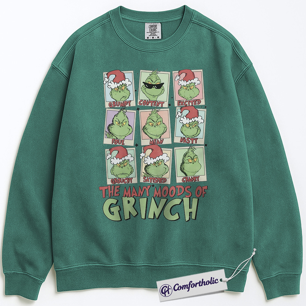 The Grinch Sweatshirt, Christmas Pullover, Animated Graphic Crewneck, Christmas Comfort Colors Sweatshirt - Image 6