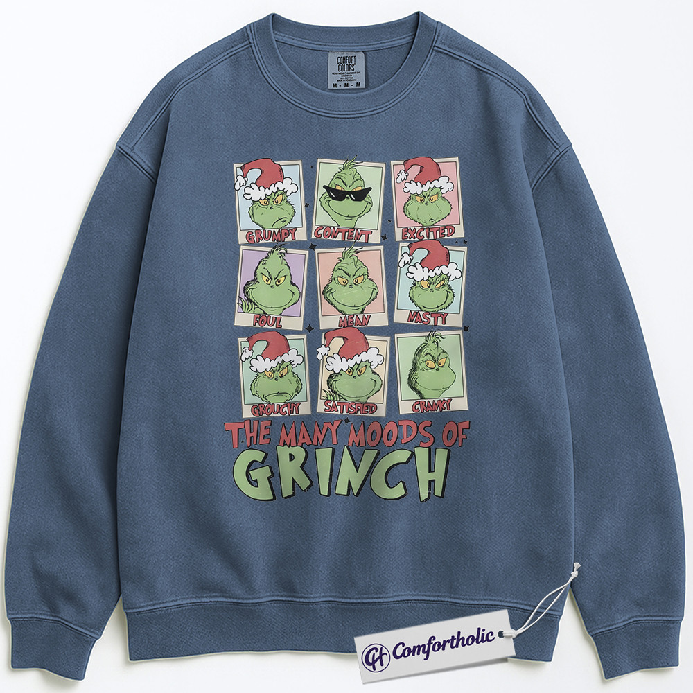 The Grinch Sweatshirt, Christmas Pullover, Animated Graphic Crewneck, Christmas Comfort Colors Sweatshirt - Image 8