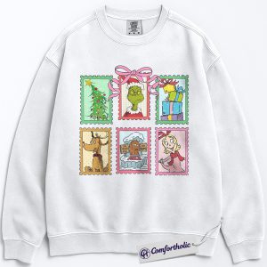 Alternative view of The Grinch Sweatshirt, Christmas Pullover, Animated Graphic Crewneck, Christmas Comfort Colors Sweatshirt