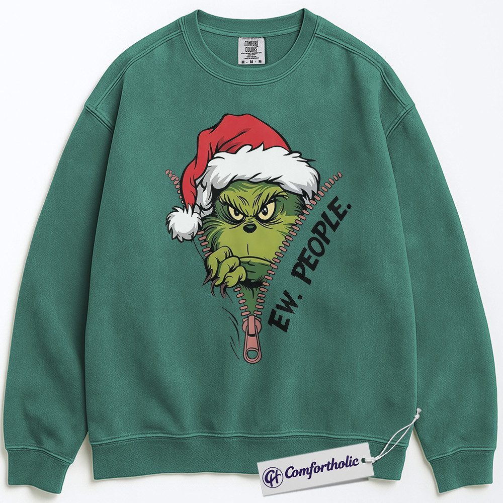 The Grinch Sweatshirt, Christmas Pullover, Animated Graphic Crewneck, Christmas Comfort Colors Sweatshirt - Image 4
