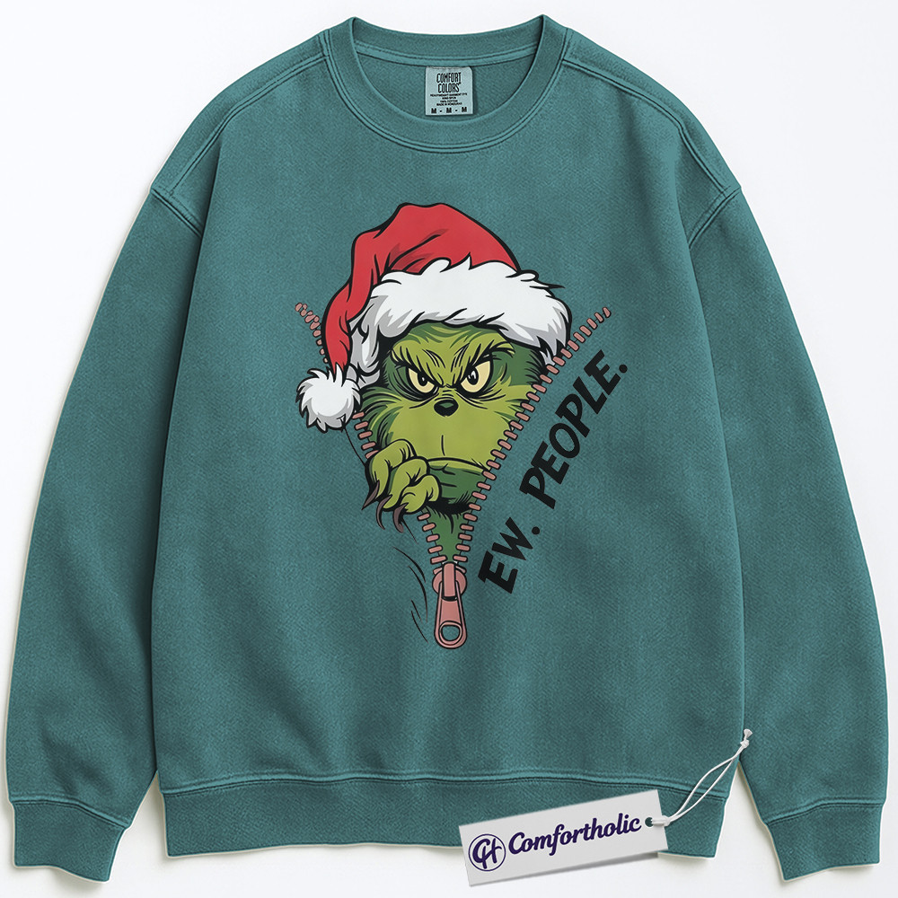 The Grinch Sweatshirt, Christmas Pullover, Animated Graphic Crewneck, Christmas Comfort Colors Sweatshirt - Image 5