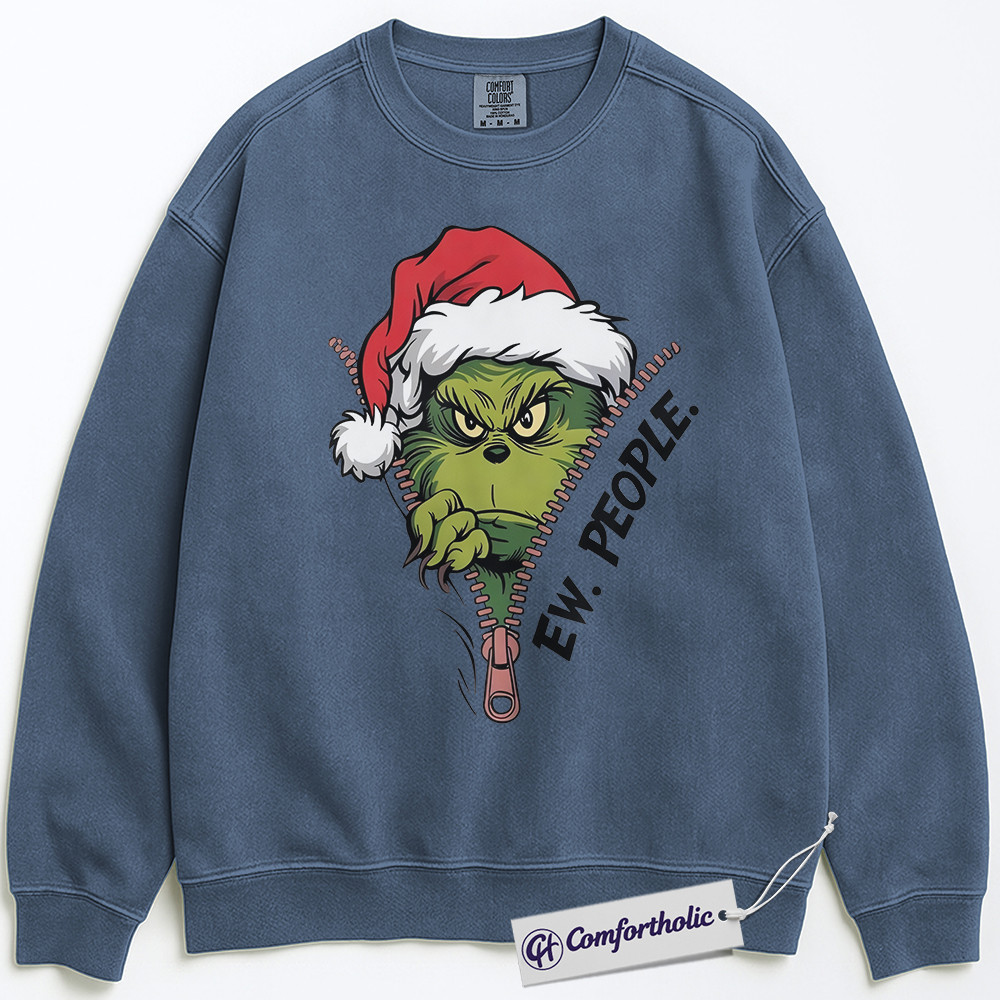 The Grinch Sweatshirt, Christmas Pullover, Animated Graphic Crewneck, Christmas Comfort Colors Sweatshirt - Image 6
