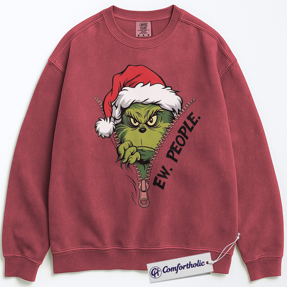 The Grinch Sweatshirt, Christmas Pullover, Animated Graphic Crewneck, Christmas Comfort Colors Sweatshirt - Image 7