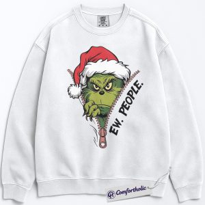 The Grinch Sweatshirt, Christmas Pullover, Animated Graphic Crewneck, Christmas Comfort Colors Sweatshirt