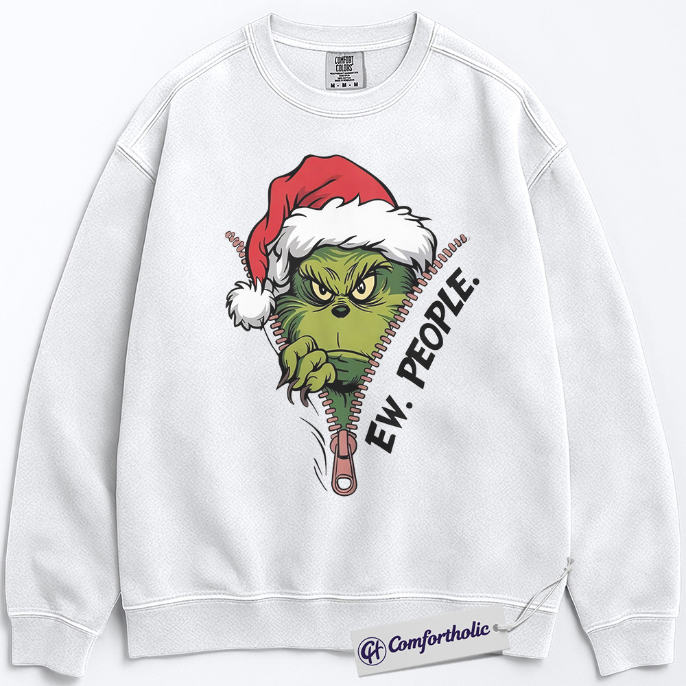 The Grinch Sweatshirt, Christmas Pullover, Animated Graphic Crewneck, Christmas Comfort Colors Sweatshirt