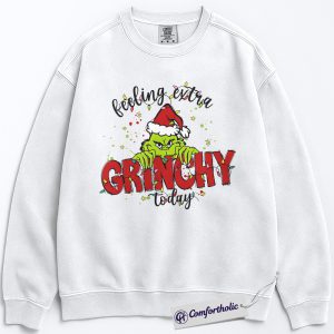 The Grinch Sweatshirt, Christmas Pullover, Animated Graphic Crewneck, Christmas Comfort Colors Sweatshirt