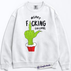 The Grinch Sweatshirt, Christmas Pullover, Animated Graphic Crewneck, Christmas Comfort Colors Sweatshirt