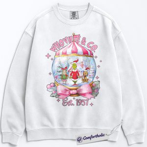 Alternative view of The Grinch Sweatshirt, Christmas Pullover, Animated Graphic Crewneck, Christmas Comfort Colors Sweatshirt