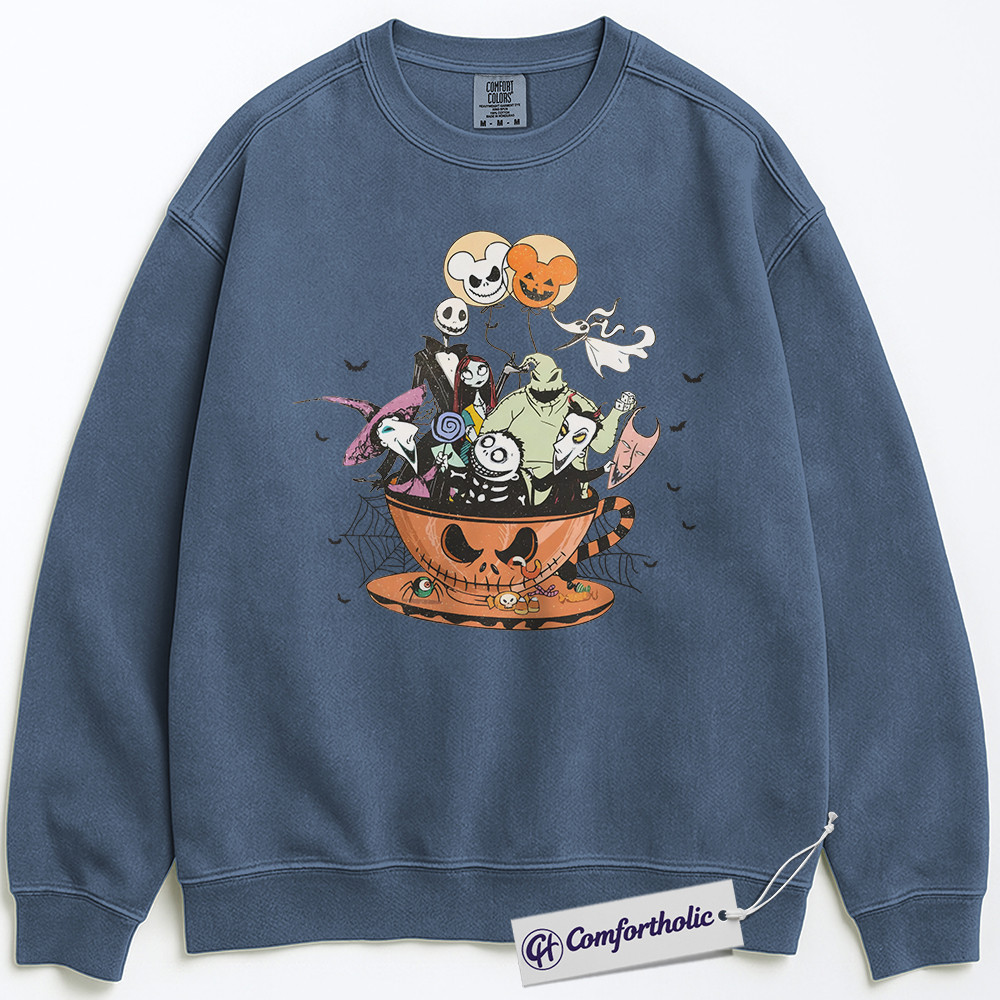 The Nightmare Before Christmas Sweatshirt, Christmas Pullover, Animated Graphic Crewneck, Christmas Comfort Colors Sweatshirt - Image 7