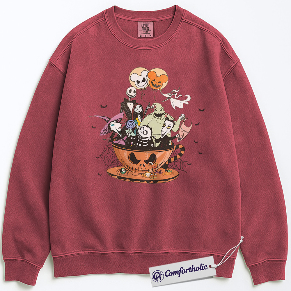 The Nightmare Before Christmas Sweatshirt, Christmas Pullover, Animated Graphic Crewneck, Christmas Comfort Colors Sweatshirt - Image 8