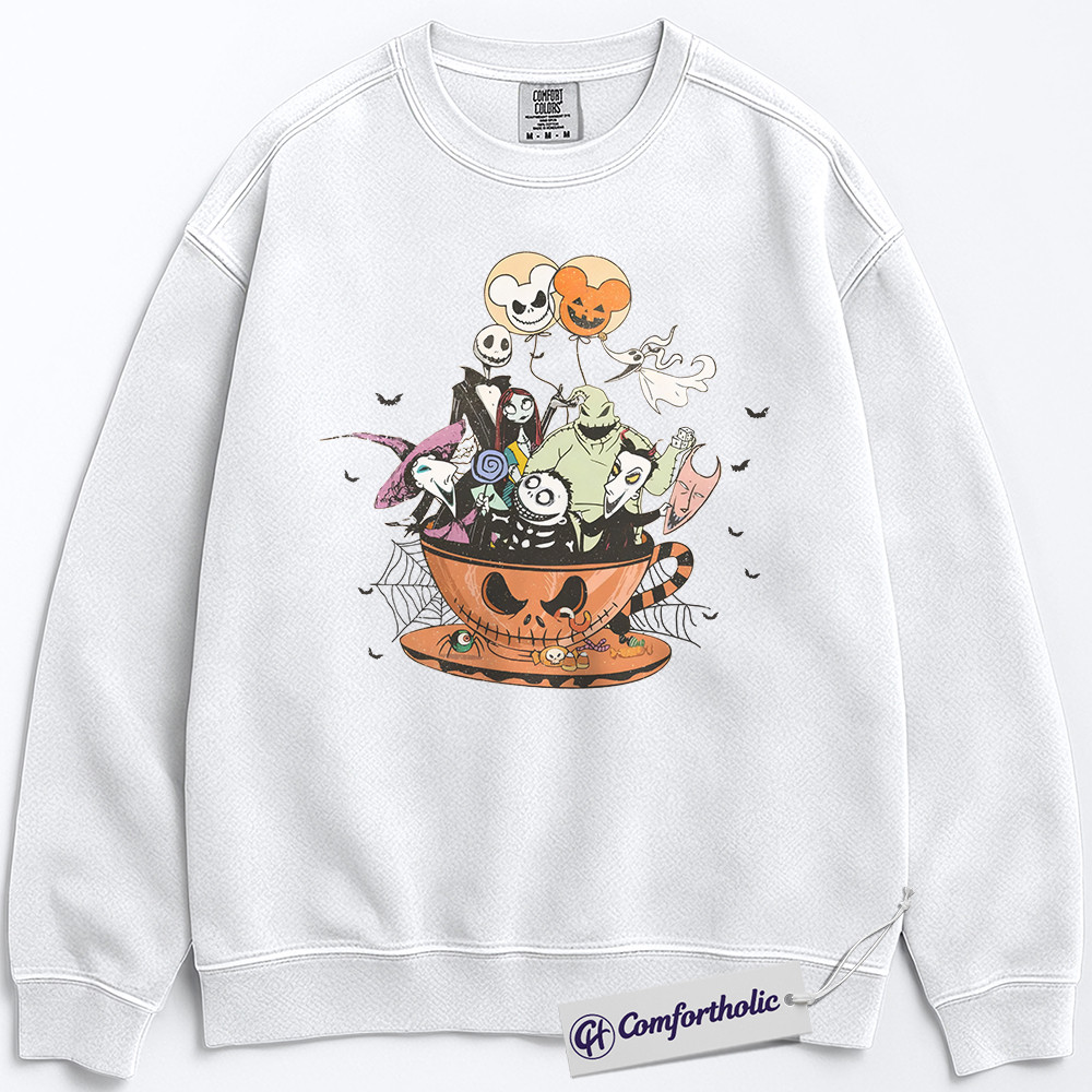 The Nightmare Before Christmas Sweatshirt, Christmas Pullover, Animated Graphic Crewneck, Christmas Comfort Colors Sweatshirt