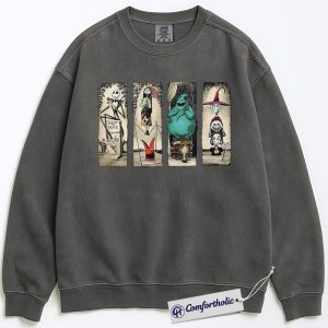 The Nightmare Before Christmas Sweatshirt, Christmas Pullover, Animated Graphic Crewneck, Christmas Comfort Colors Sweatshirt