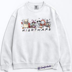 The Nightmare Before Christmas Sweatshirt, Christmas Pullover, Animated Graphic Crewneck, Christmas Comfort Colors Sweatshirt