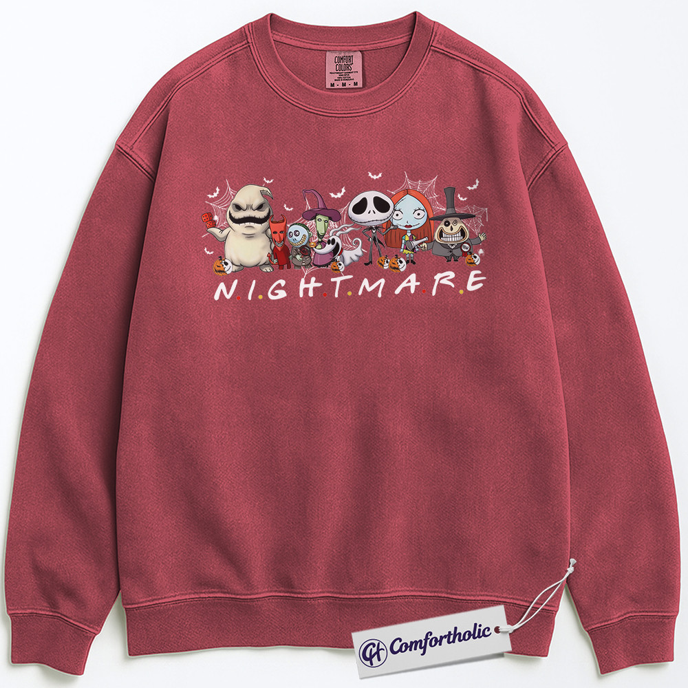 The Nightmare Before Christmas Sweatshirt, Christmas Pullover, Animated Graphic Crewneck, Christmas Comfort Colors Sweatshirt - Image 8