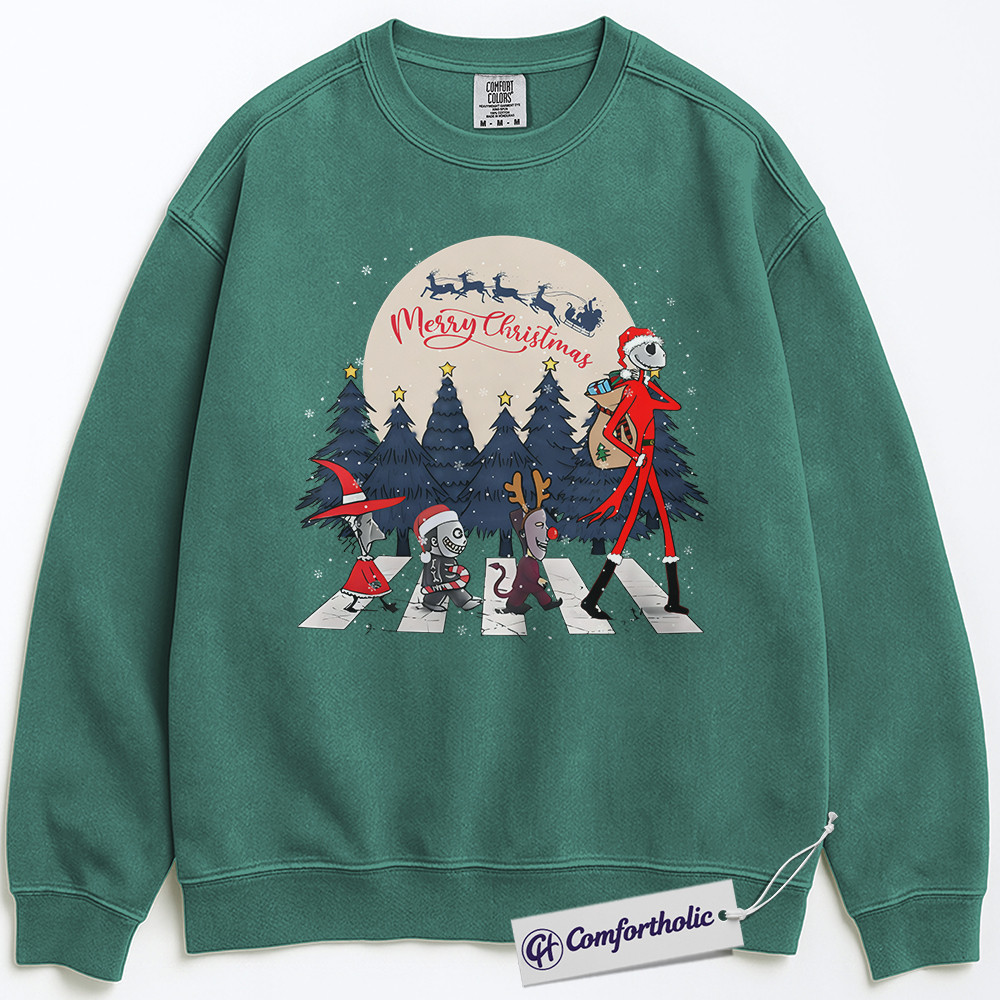 The Nightmare Before Christmas Sweatshirt, Christmas Pullover, Animated Graphic Crewneck, Christmas Comfort Colors Sweatshirt - Image 7