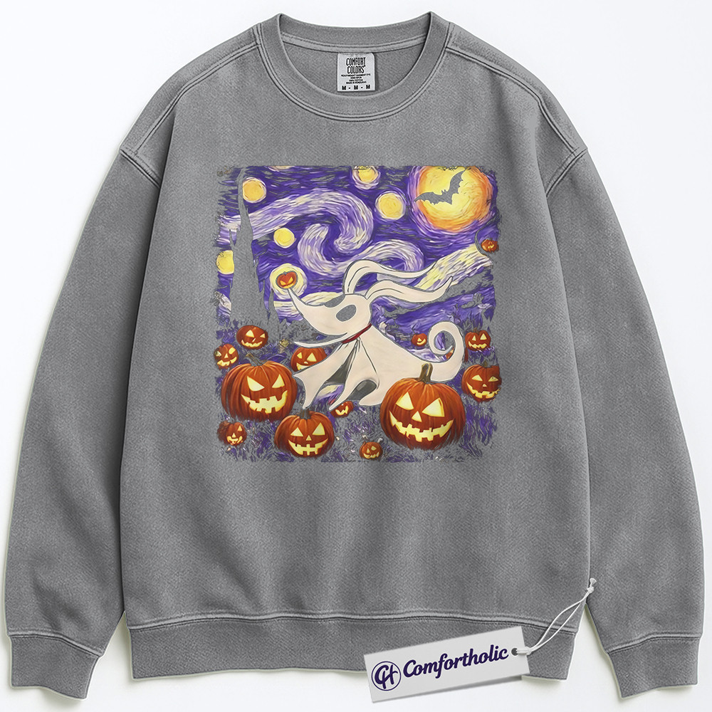 The Nightmare Before Christmas Sweatshirt, Christmas Pullover, Animated Graphic Crewneck, Christmas Comfort Colors Sweatshirt - Image 3