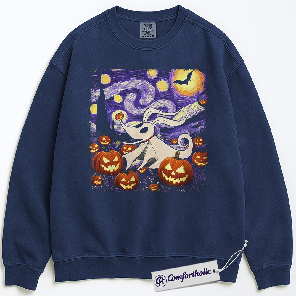 The Nightmare Before Christmas Sweatshirt, Christmas Pullover, Animated Graphic Crewneck, Christmas Comfort Colors Sweatshirt - Image 5