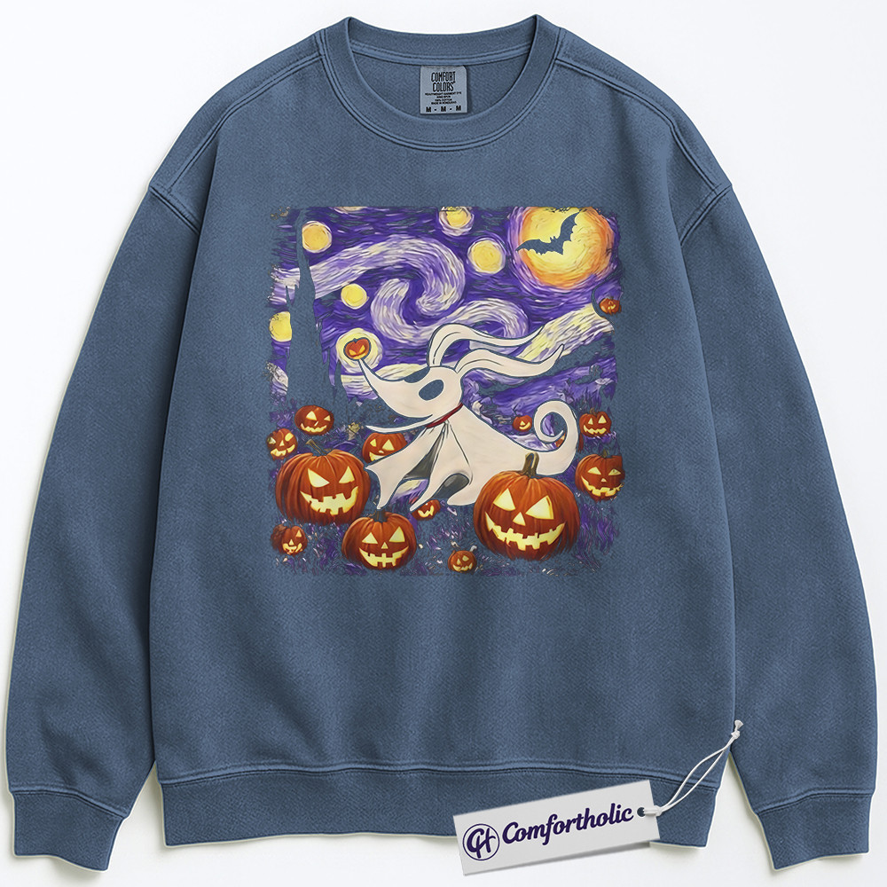 The Nightmare Before Christmas Sweatshirt, Christmas Pullover, Animated Graphic Crewneck, Christmas Comfort Colors Sweatshirt - Image 9