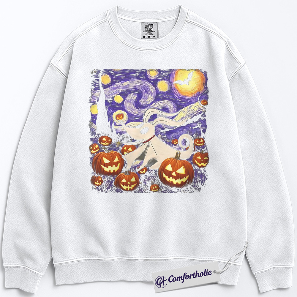 The Nightmare Before Christmas Sweatshirt, Christmas Pullover, Animated Graphic Crewneck, Christmas Comfort Colors Sweatshirt - Image 2