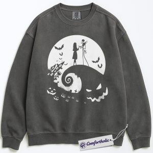The Nightmare Before Christmas Sweatshirt, Christmas Pullover, Animated Graphic Crewneck, Christmas Comfort Colors Sweatshirt