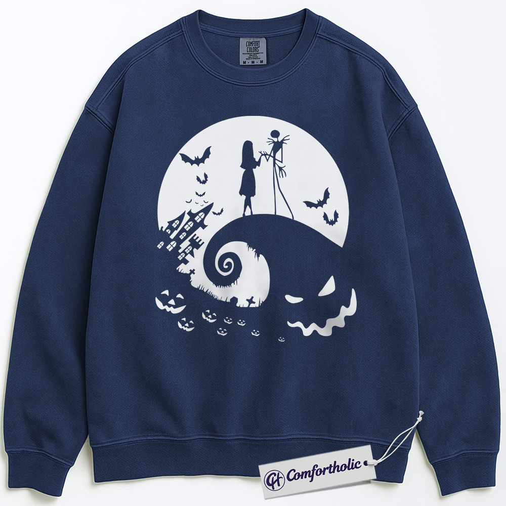 The Nightmare Before Christmas Sweatshirt, Christmas Pullover, Animated Graphic Crewneck, Christmas Comfort Colors Sweatshirt - Image 3