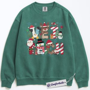 Merry Christmas Vet Tech Sweatshirt, Cute Holiday Animal Pullover, Veterinary Technician Graphic Sweatshirt, Festive Gift for Animal Lovers, Christmas Comfort Colors Sweatshirt