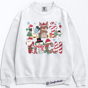 Alternative view of Merry Christmas Vet Tech Sweatshirt, Cute Holiday Animal Pullover, Veterinary Technician Graphic Sweatshirt, Festive Gift for Animal Lovers, Christmas Comfort Colors Sweatshirt