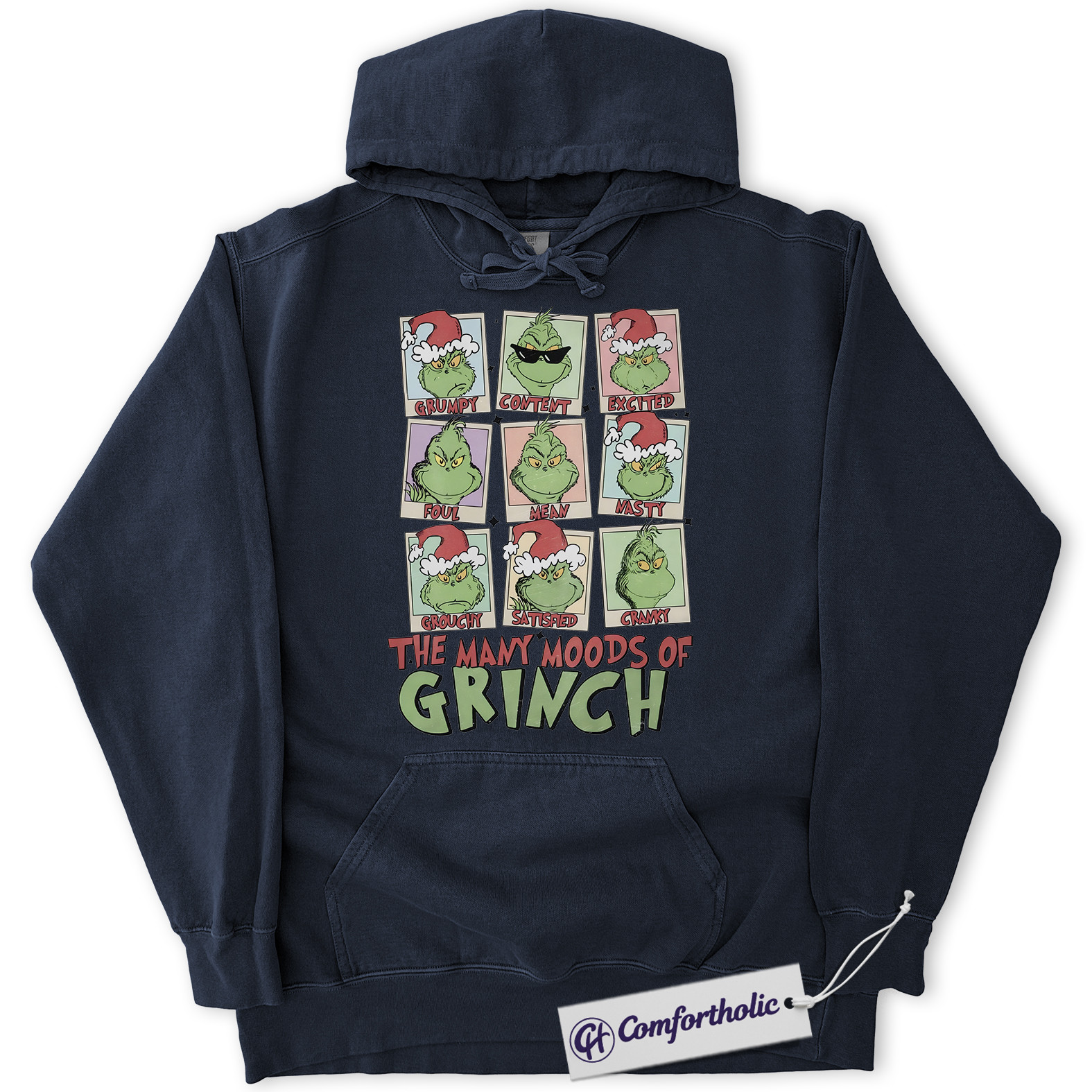 The Grinch Hoodie, Christmas Hoodie, Animated Graphic Pullover, Christmas Comfort Colors Hoodie - Image 4