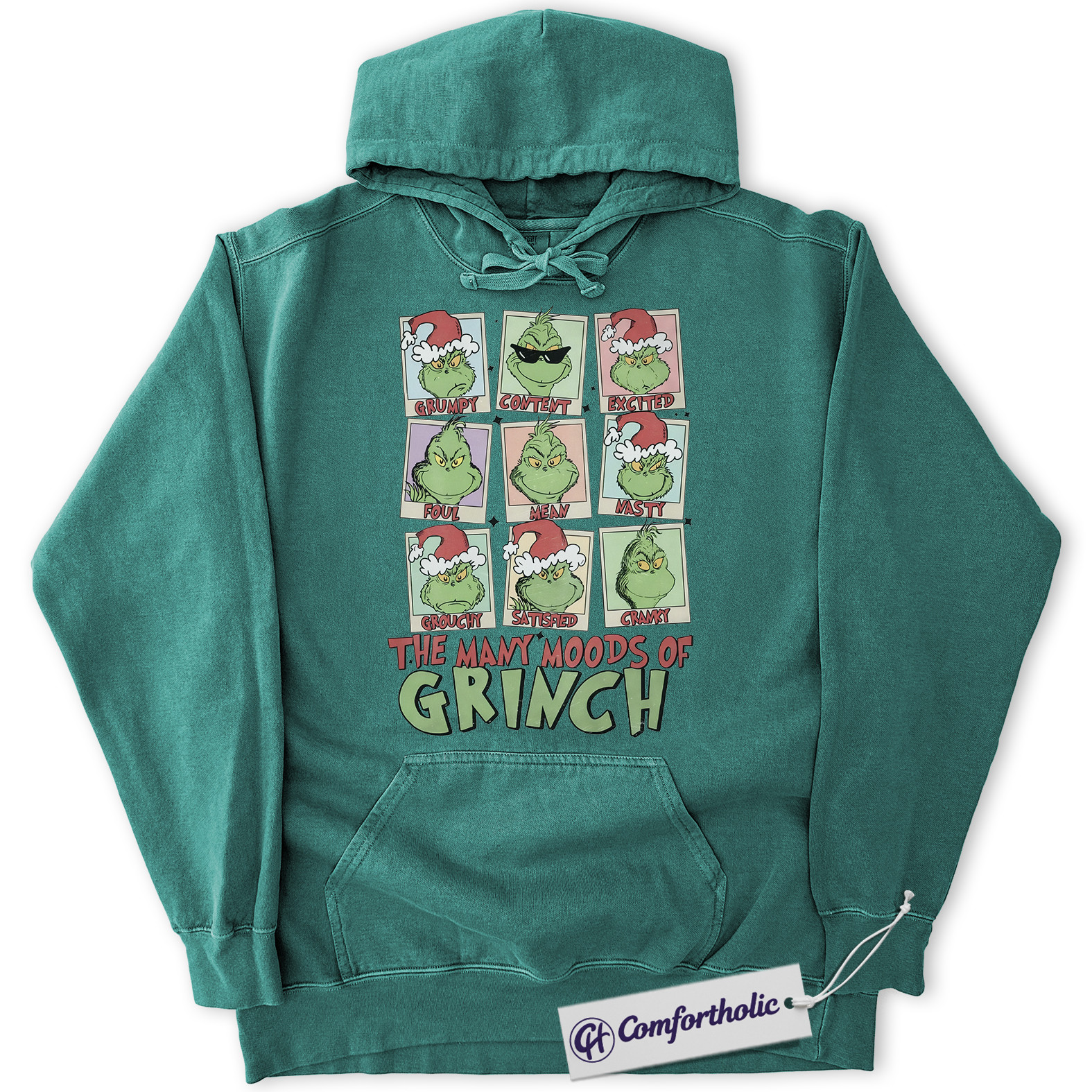 The Grinch Hoodie, Christmas Hoodie, Animated Graphic Pullover, Christmas Comfort Colors Hoodie - Image 8