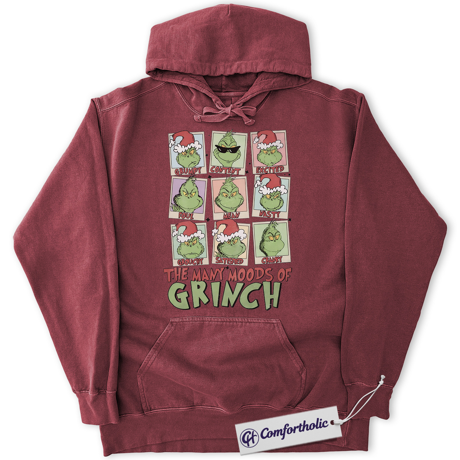 The Grinch Hoodie, Christmas Hoodie, Animated Graphic Pullover, Christmas Comfort Colors Hoodie - Image 9