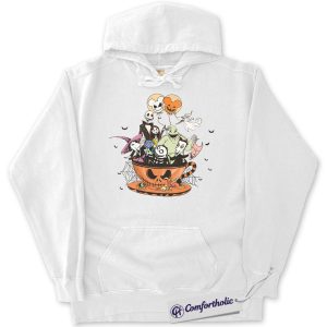 Alternative view of The Nightmare Before Christmas Hoodie, Animated Graphic Pullover, Comfort Colors Hoodie