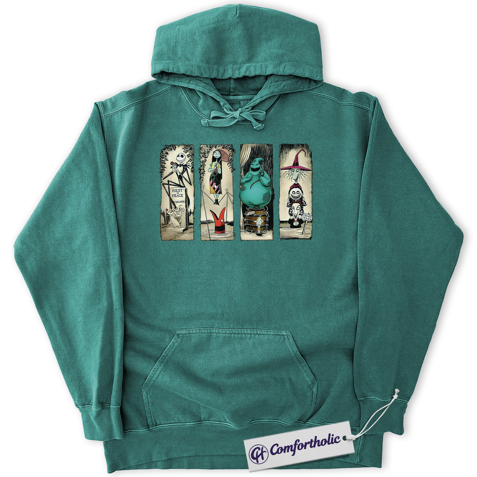 The Nightmare Before Christmas Hoodie, Animated Graphic Pullover, Comfort Colors Hoodie - Image 8