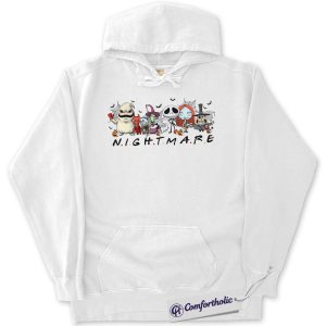 Alternative view of The Nightmare Before Christmas Hoodie, Animated Graphic Pullover, Comfort Colors Hoodie