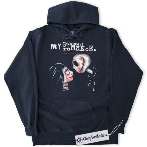 Alternative view of Sally and Jack Skellington Hoodie, The Nightmare Before Christmas Hoodie, Animated Graphic Pullover, Comfort Colors Hoodie