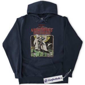 The Nightmare Before Christmas Hoodie, Animated Graphic Pullover, Comfort Colors Hoodie